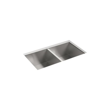 STERLING Under-Mount Double-Equal Kitchen Sink, 32" X 18-5/16" X 9-5/16" 20024-NA